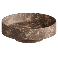 Раковина накладная 40 см Boheme Corian 801-ED коричневый