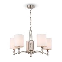 Подвесной светильник Crystal Riverside, 5xE14 Никель, Белый (Freya, FR1007PL-05N)