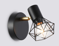 Настенно-потолочный спот в стиле лофт BK/GD черный/золото E14 max 60W 170*100*140 (Ambrella Light, TR8655)