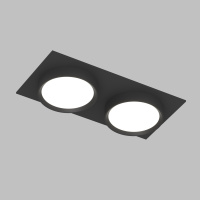 DK2092-BK Встраиваемый светильник FLAT, IP 20, до 15 Вт, GX53, LED, черный, алюминий