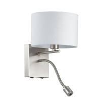 Бра Nikki Moderni, 2xe14 + Led, Никель (Lumion, 3745/1a)